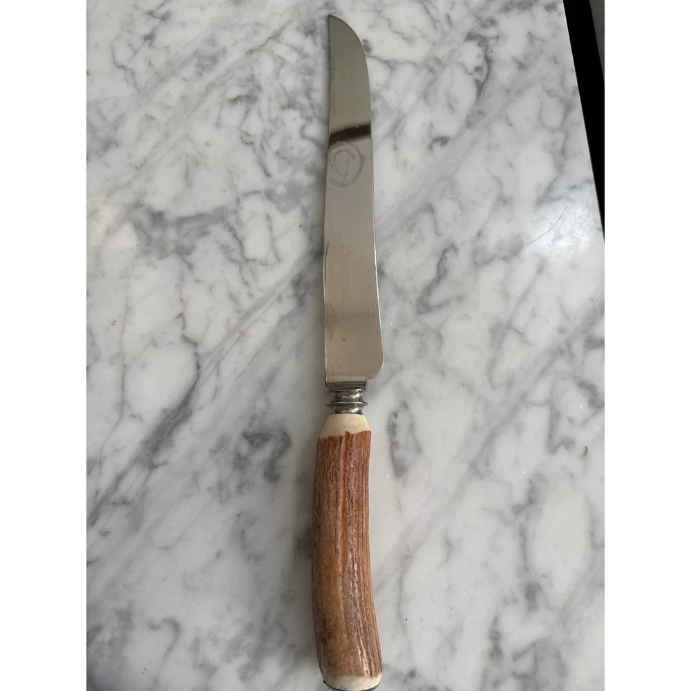Lewis Rose & Co Sheffield England Larko Stag Horn Handle Stainless Steel Knife